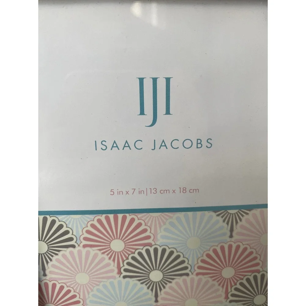 Isaac Jacobs 5x7 Picture Frame Floral Distressed White‎ Shabby Chic Vintage